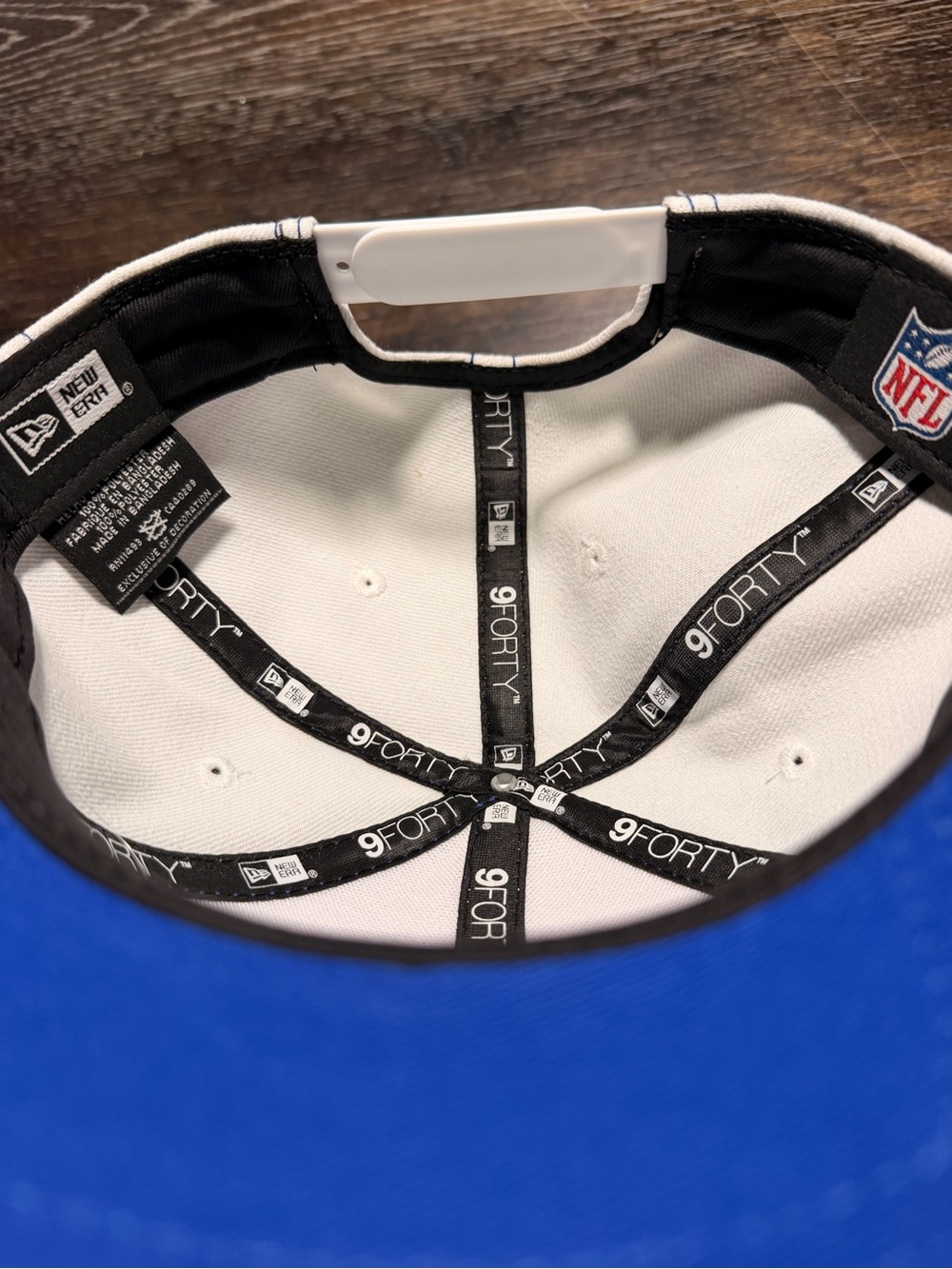 New Era Seattle Seahawks Two-Tone Blue & White Cap Snap Back Vintage - Picture 5 of 5